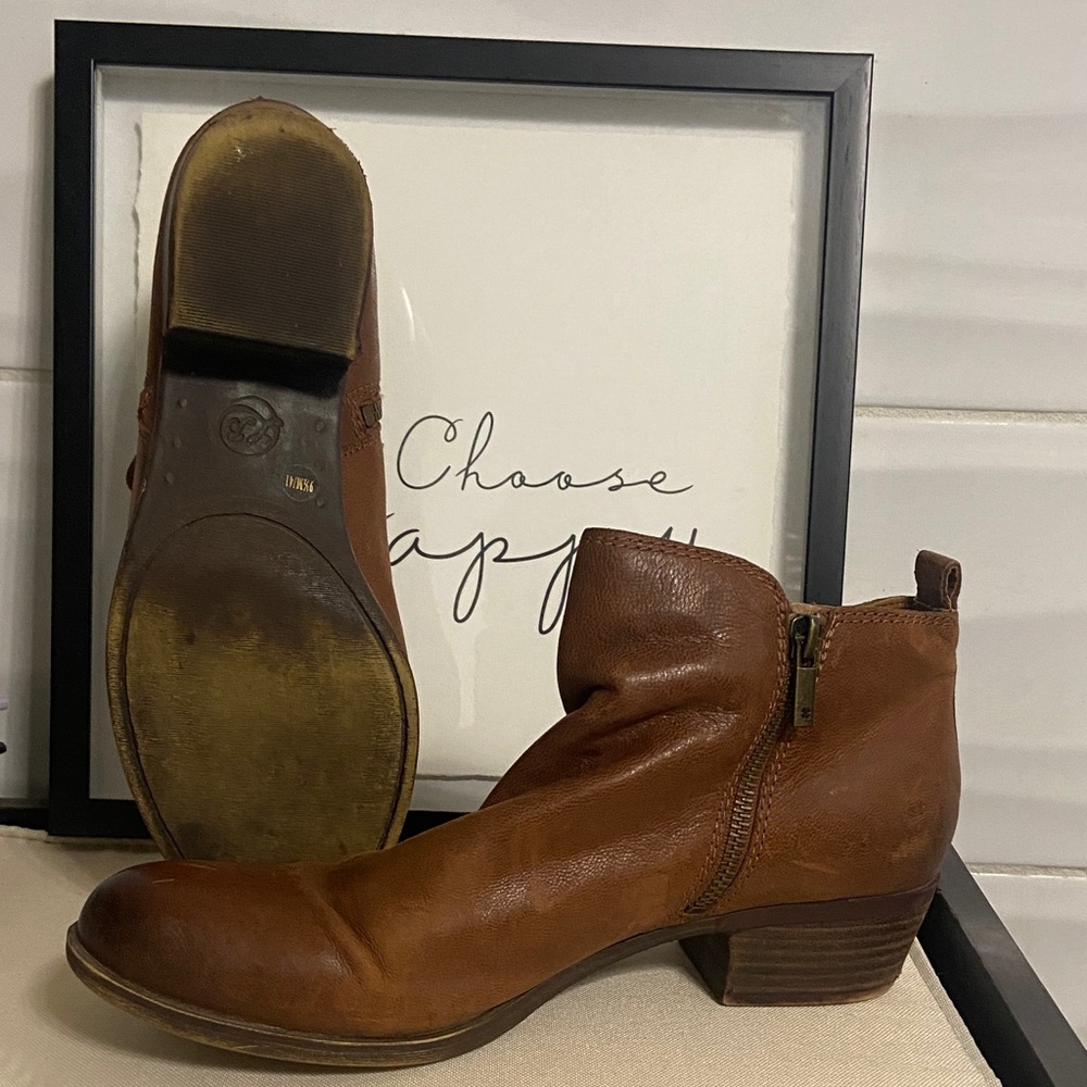 Lucky Brand Tan Ankle Booties - Picture 2 of 3